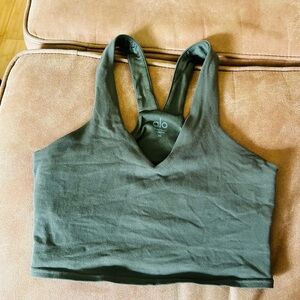 ALO Yoga Deep Green Sports Bra Size XS